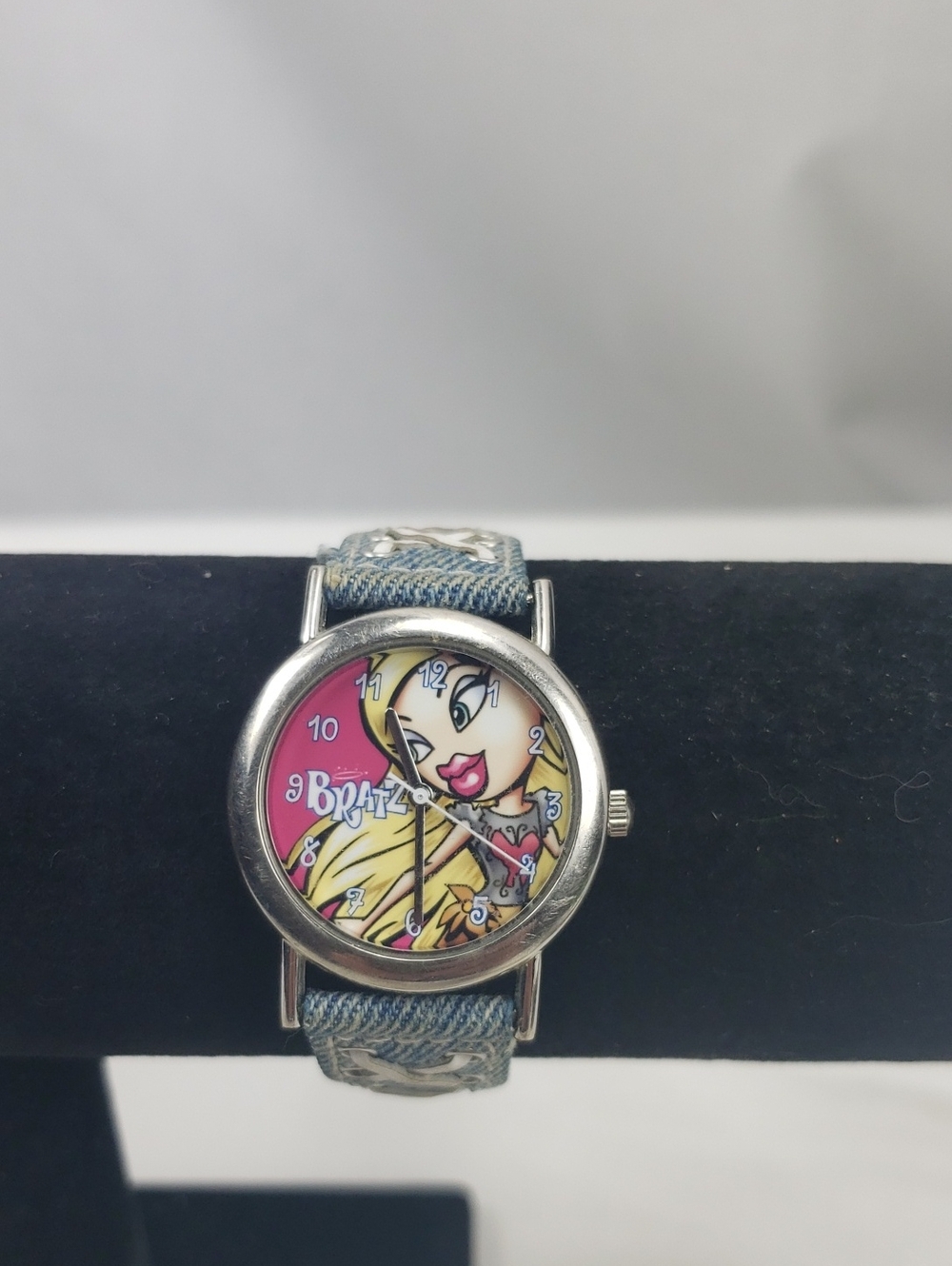 Vintage Early Bratz Working Watch Denim & Shoelace Band‎ 2000s Y2K